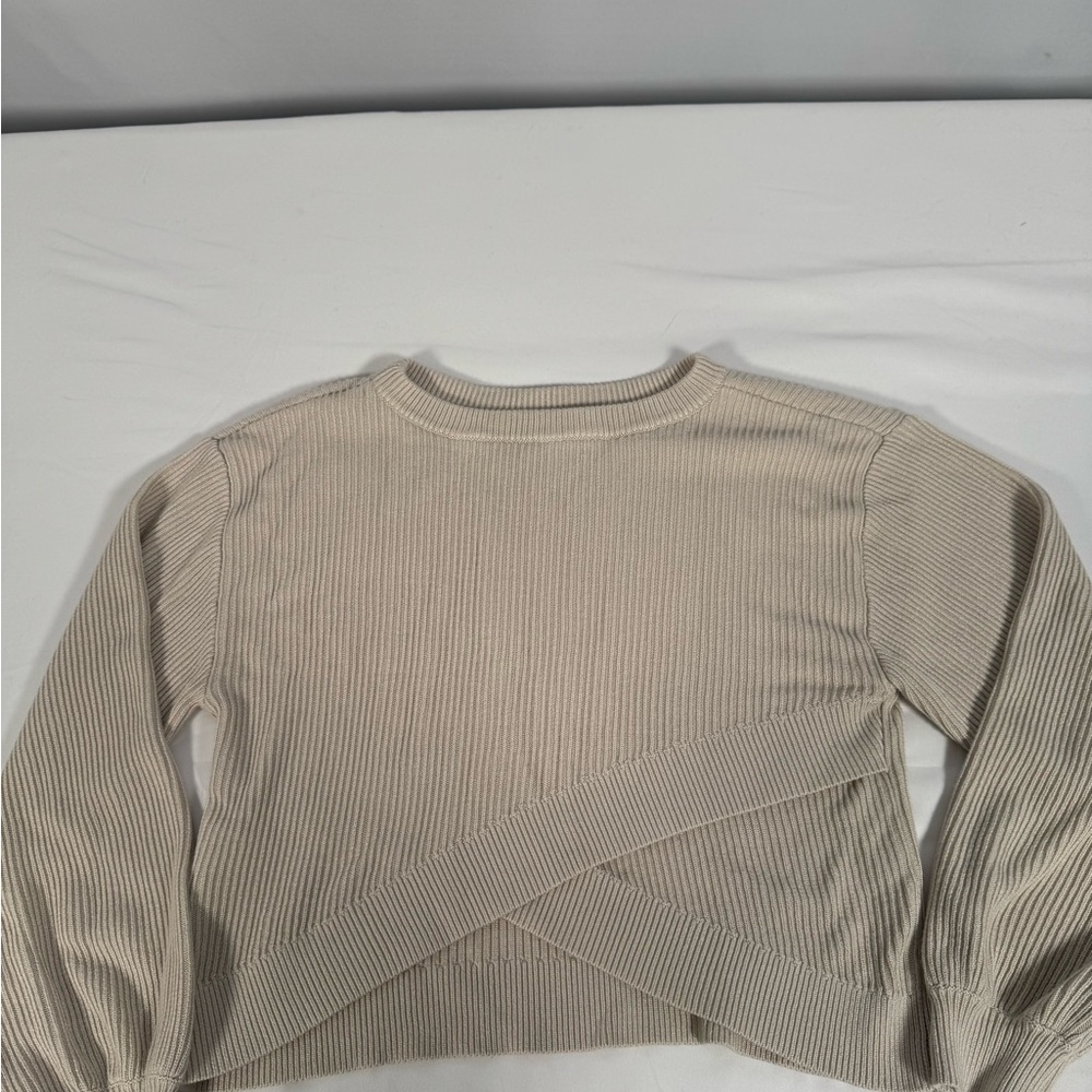 Lululemon Beige Ribbed Knit Sweater